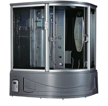 Maya Bath Siena-Gray-Left Steam Shower Steam Shower Maya Bath